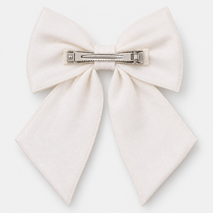 Florence Embroidered Floral Bow Hair Clip